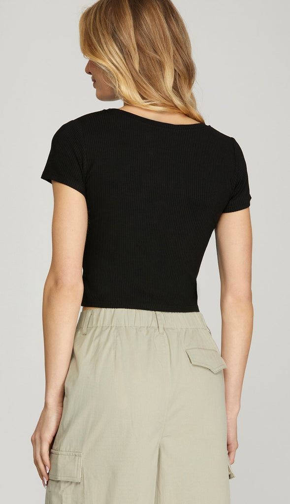 My Go To Ribbed Crop Top- Off White