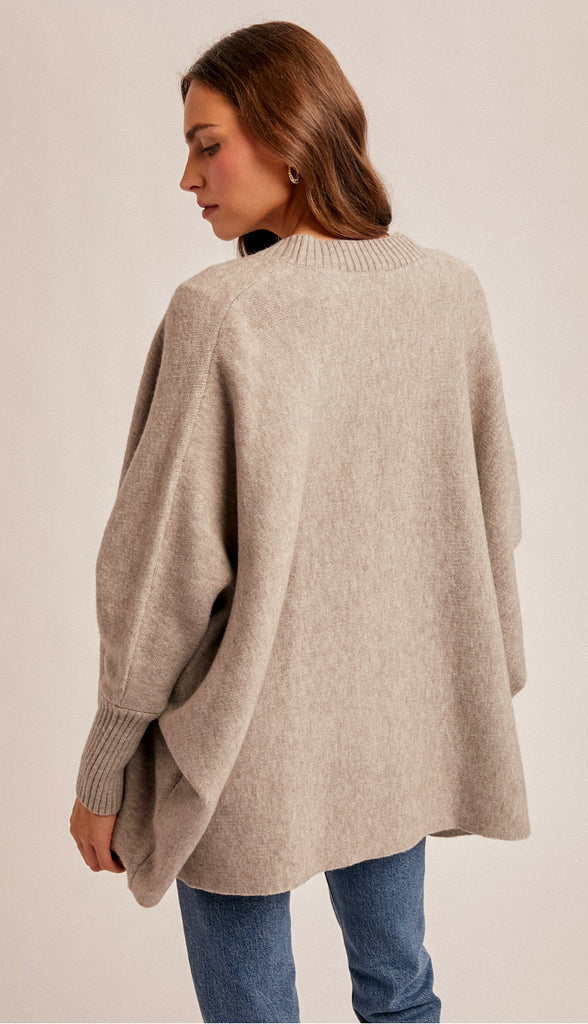 【 新品 】PILE JQ DOLMAN CARDIGAN Apricot Casual Hollowed Knit Dolman Sleeve Cardigan – Sassy