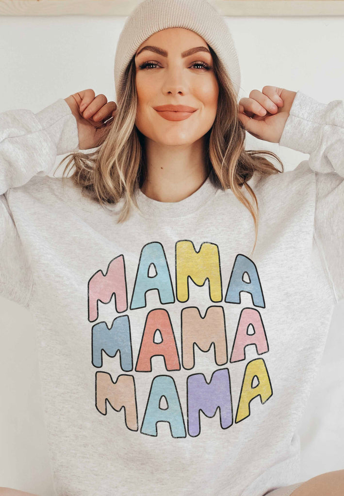 Mama Bubble Letter Sweatshirt