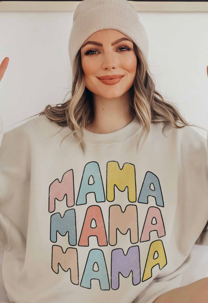 Mama Bubble Letter Sweatshirt