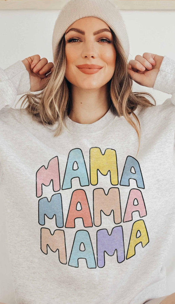 Mama Bubble Letter Sweatshirt