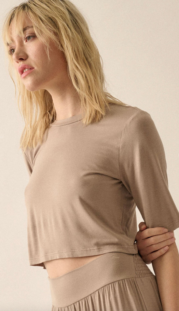 Lux Modal Wide Leg Pants- Stone
