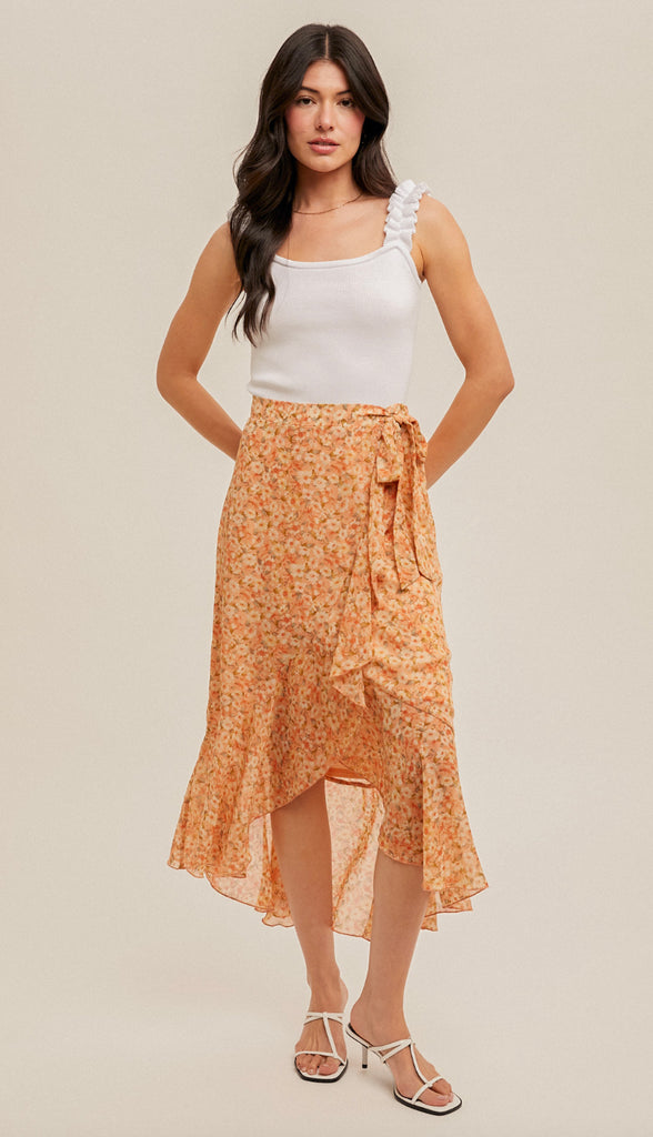 Salige Ruffle Strap Sweater Tank- White