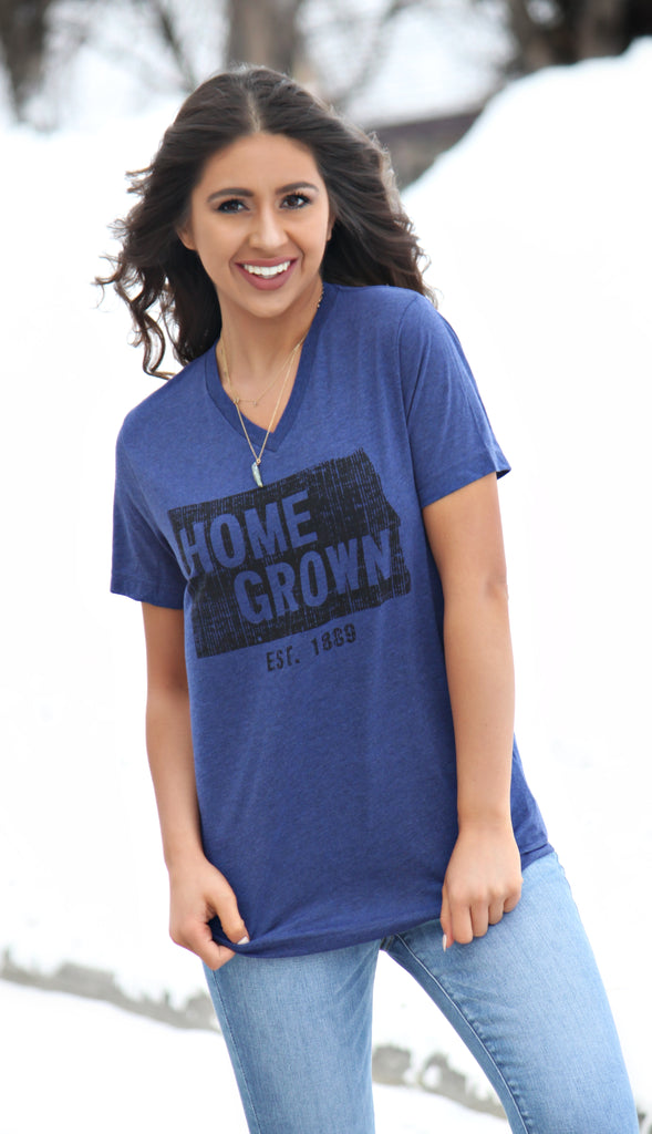 Home Grown Tee- Navy