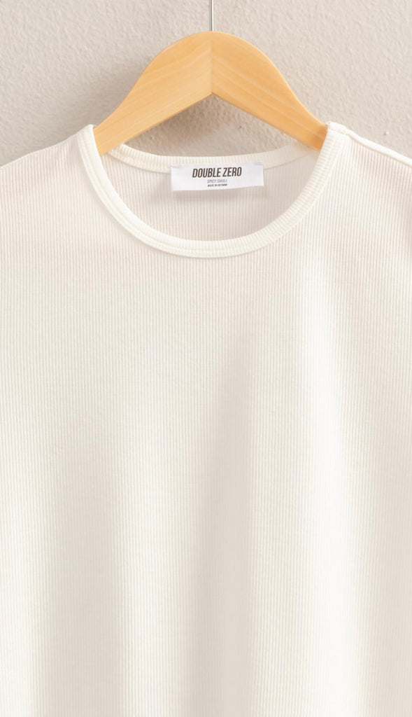 Better Than Basic Cropped Tee- Off White