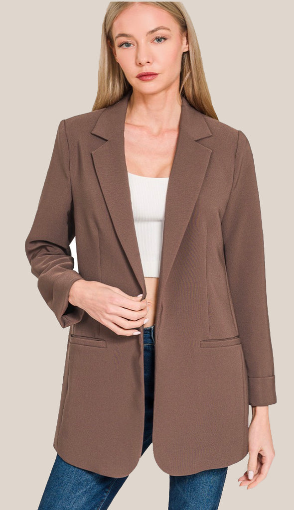 Dreams Happening Blazer- Burgundy