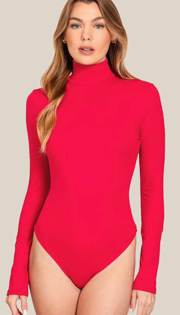 Skims Dupe Mock Neck Bodysuit