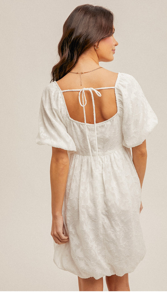 My Moment Square Neck Bubble Dress- Lilac