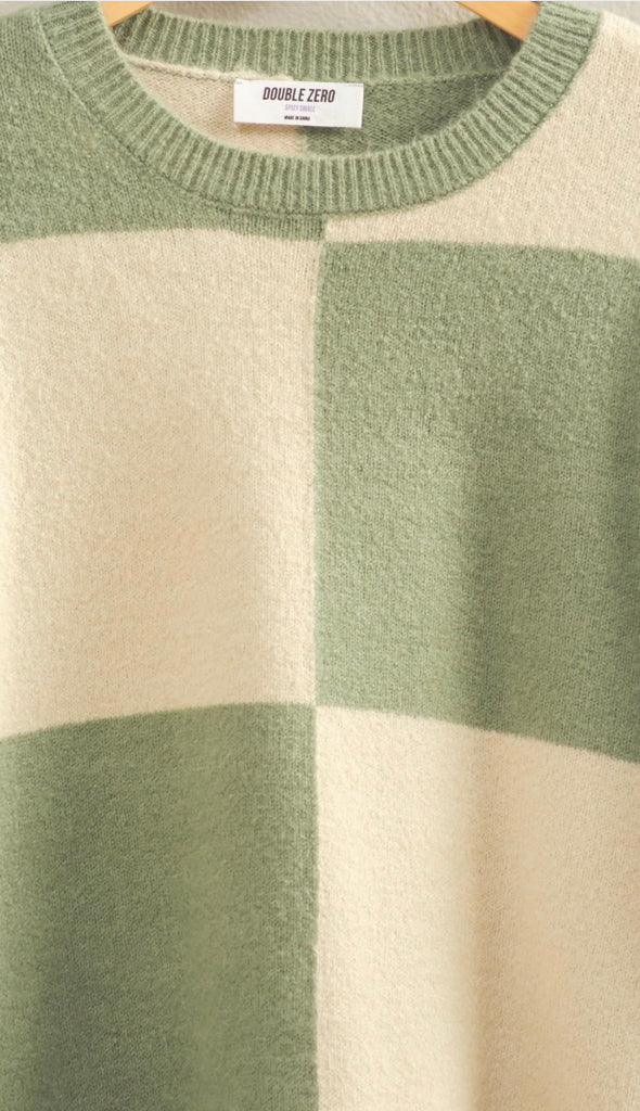 Drew Oversized Checkered Sweater