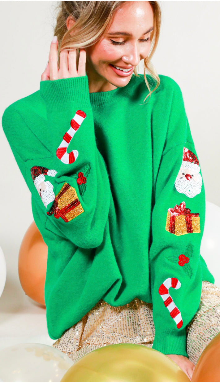 Christmas Sleeve Sweater