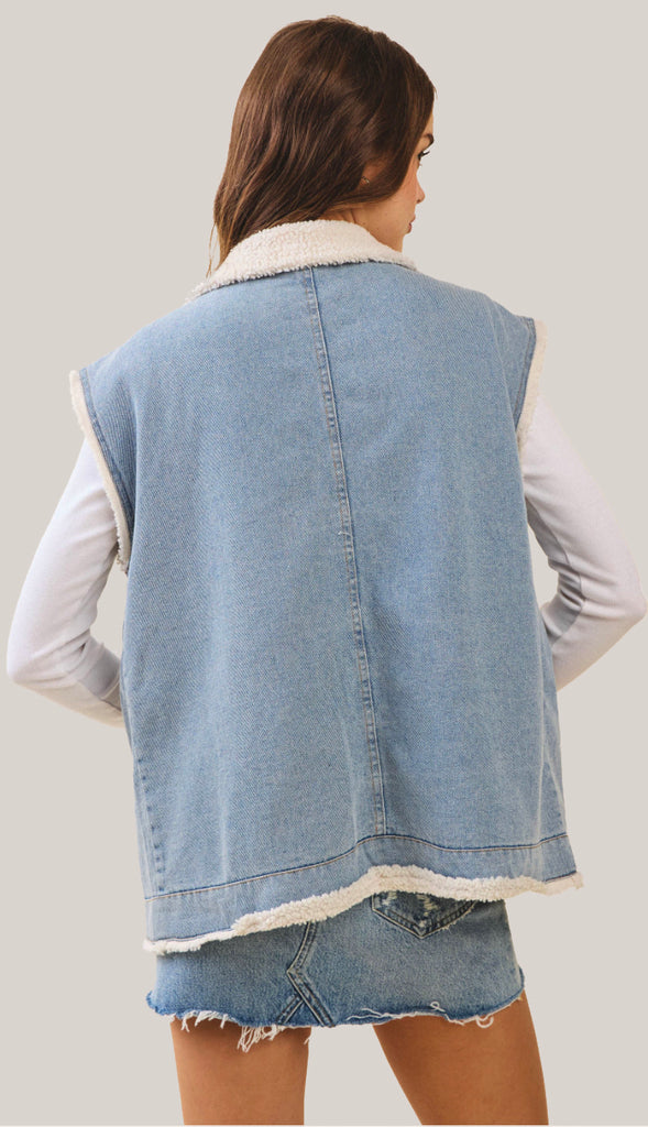 Jackson Hole Denim Cloud Vest- Denim Blue