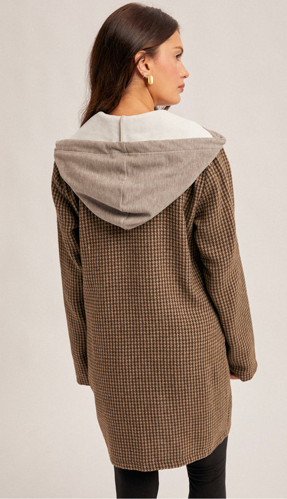 Deer Valley Detachable Hoodie Two-Fer Coat- Forest Green