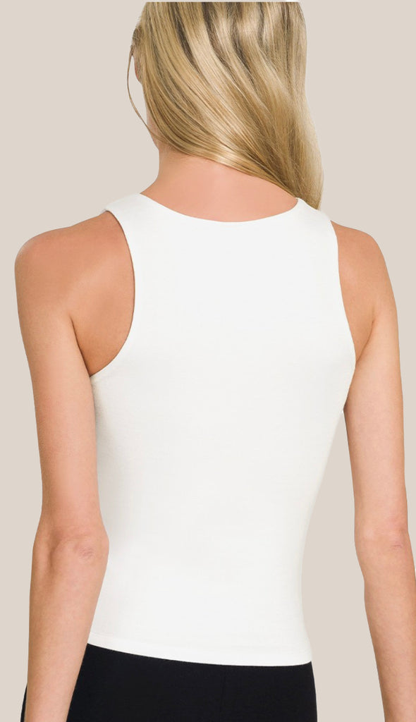 Premium Rayon Double Layered Round Neck Tank Top