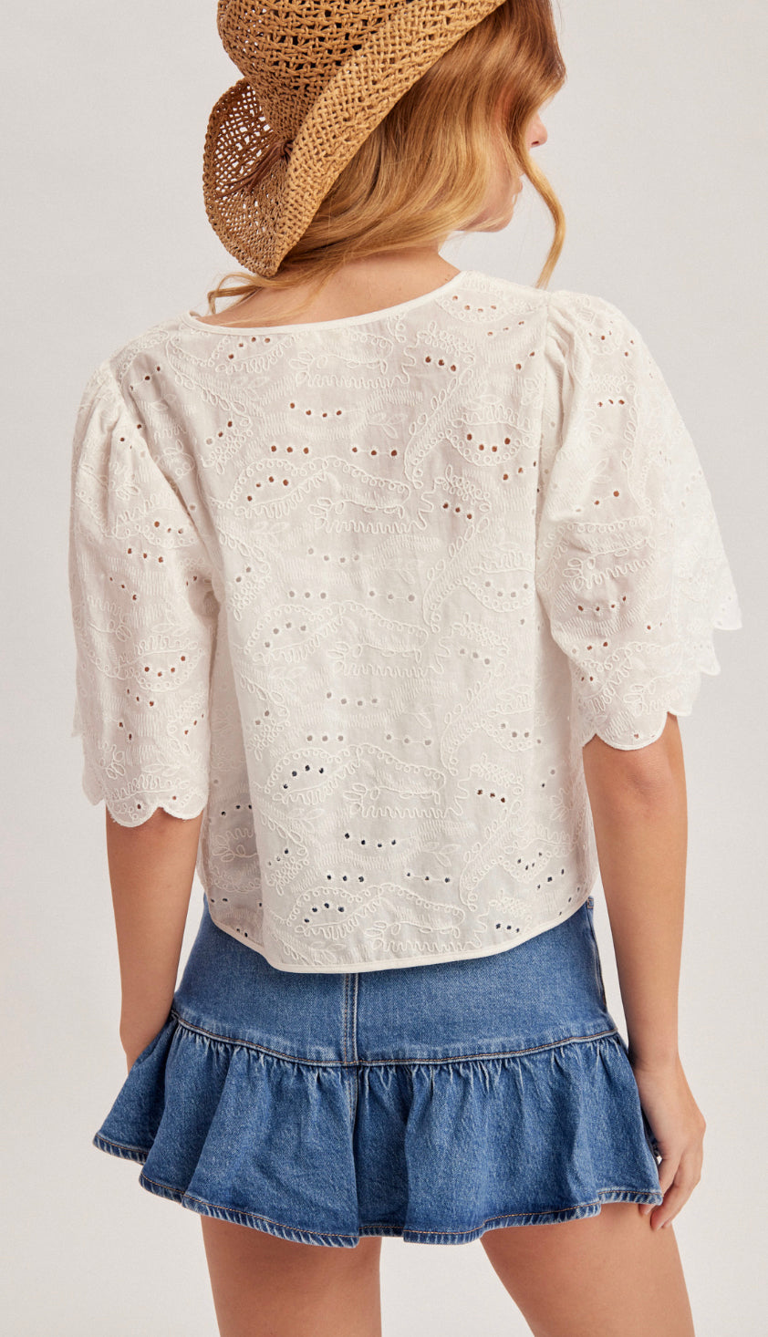トップス andmary Avrill ribbon tops ivory ANDMARY】Avrill ribbon tops