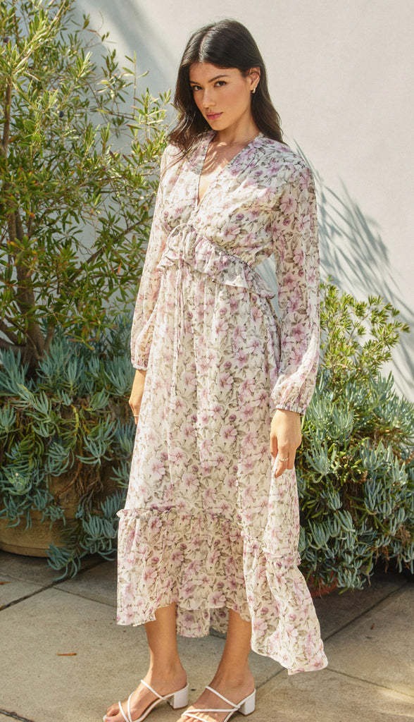 Joanna Floral Maxi Dress- Pink/Sage