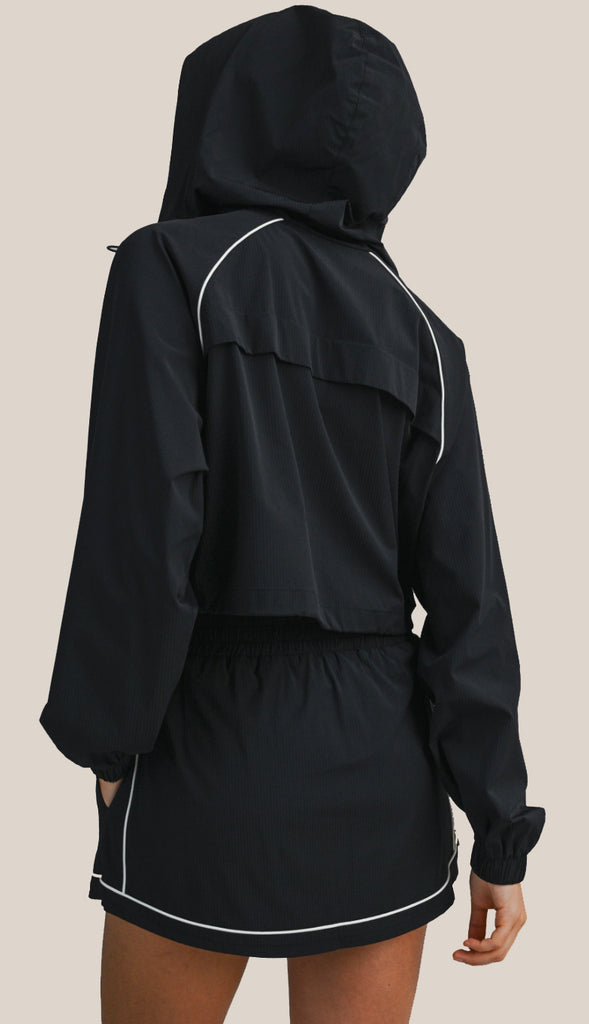 Windbreaker Jacket and Skort Set- Off White