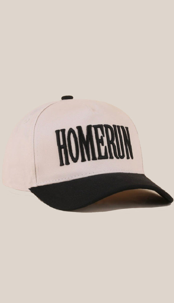 Homerun Two Tone Baseball Hat- Black
