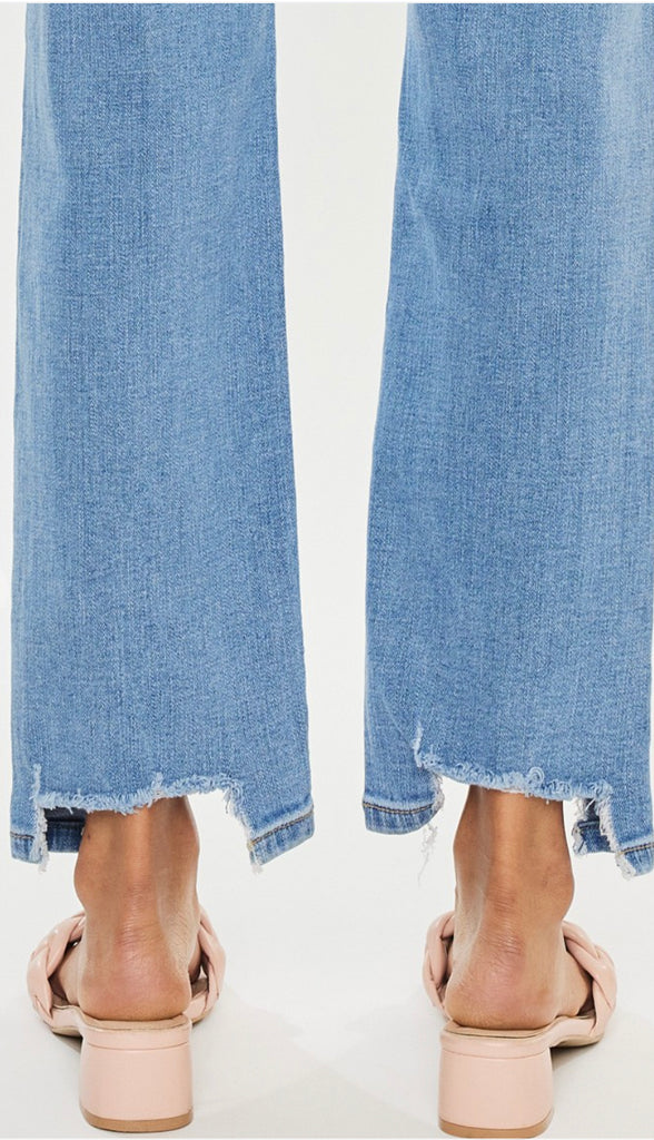 Kancan High Rise Straight Denim- Medium Wash