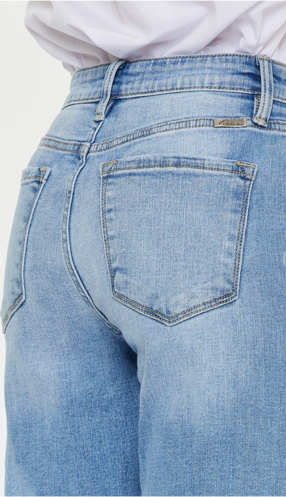 Kancan High Rise Straight Denim- Medium Wash