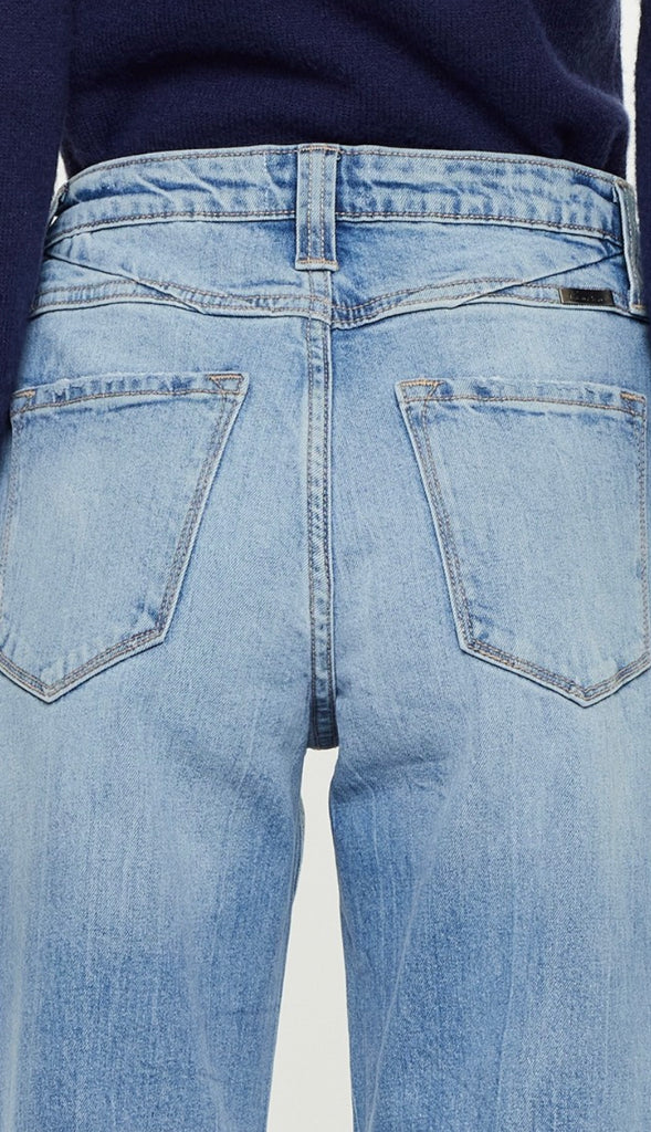 Kancan Ultra High Rise Crop Wide Denim- Med Wash