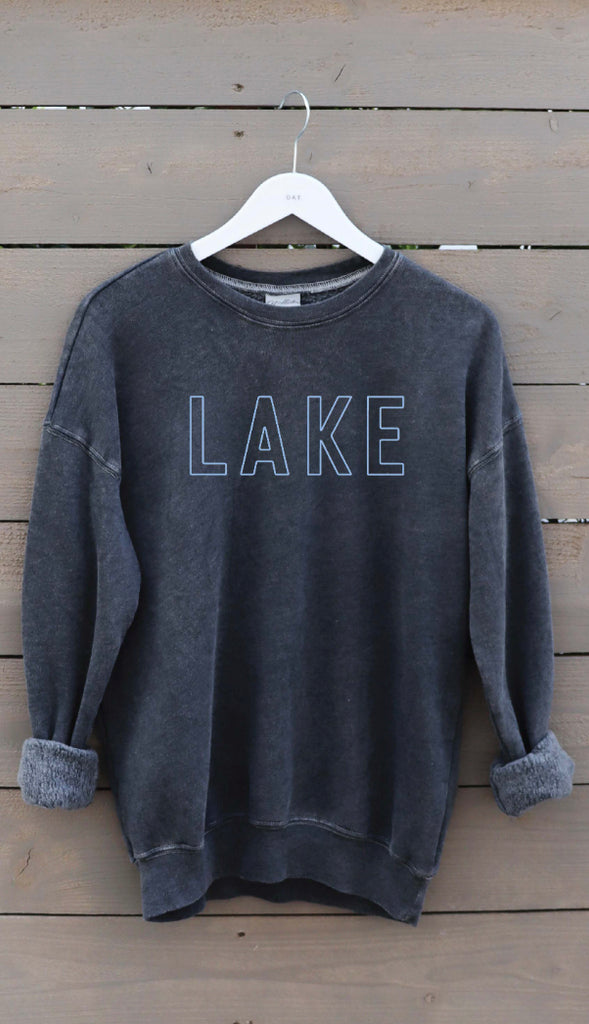Lake Crewneck Sweatshirt- Vintage Denim