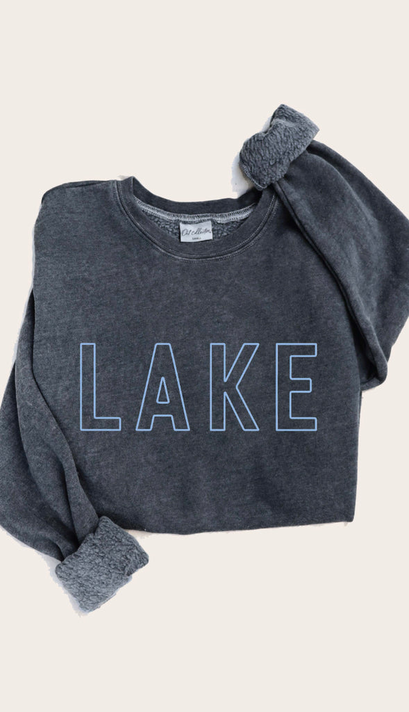 Lake Crewneck Sweatshirt- Vintage Black