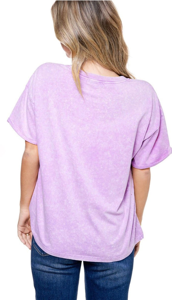 World Tour Rock & Roll Graphic- Lavender