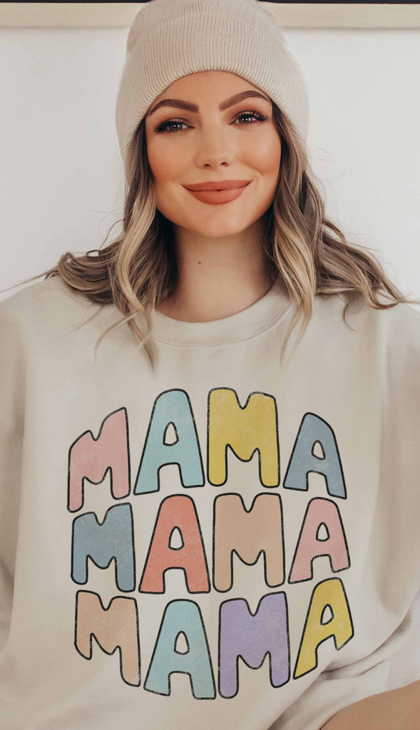Mama Bubble Letter Sweatshirt