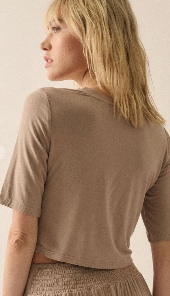 Lux Modal Solid Top- Stone