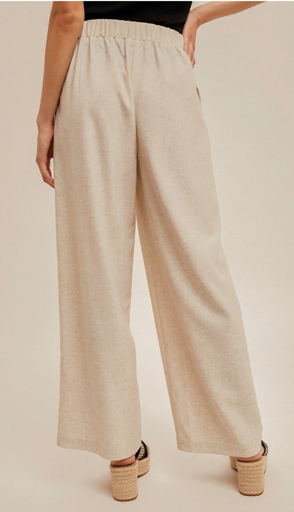 Everyday Easy Elastic Waist Pants- Natural