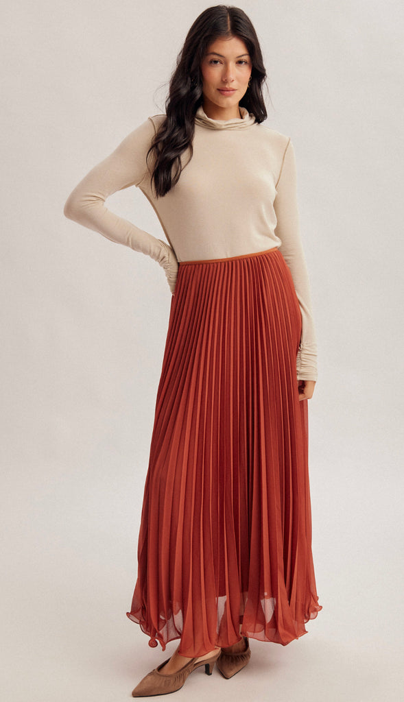 Everyday Essential Turtleneck Top- Mushroom