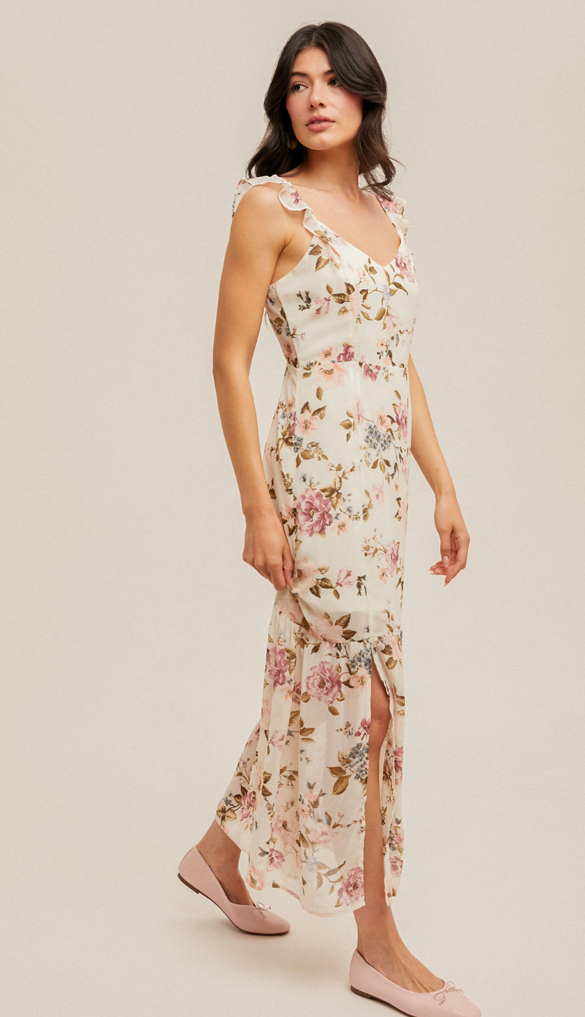cut out back floral dress Womens Criss Cross Tank Midi Dress