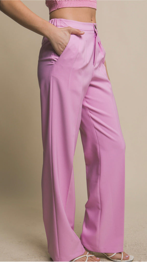 Vertigo Blazer Pants- Pink