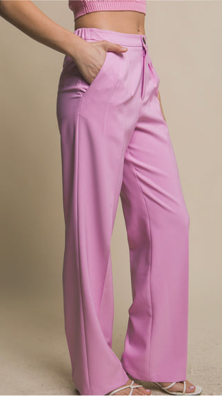 Vertigo Blazer Pants- Pink