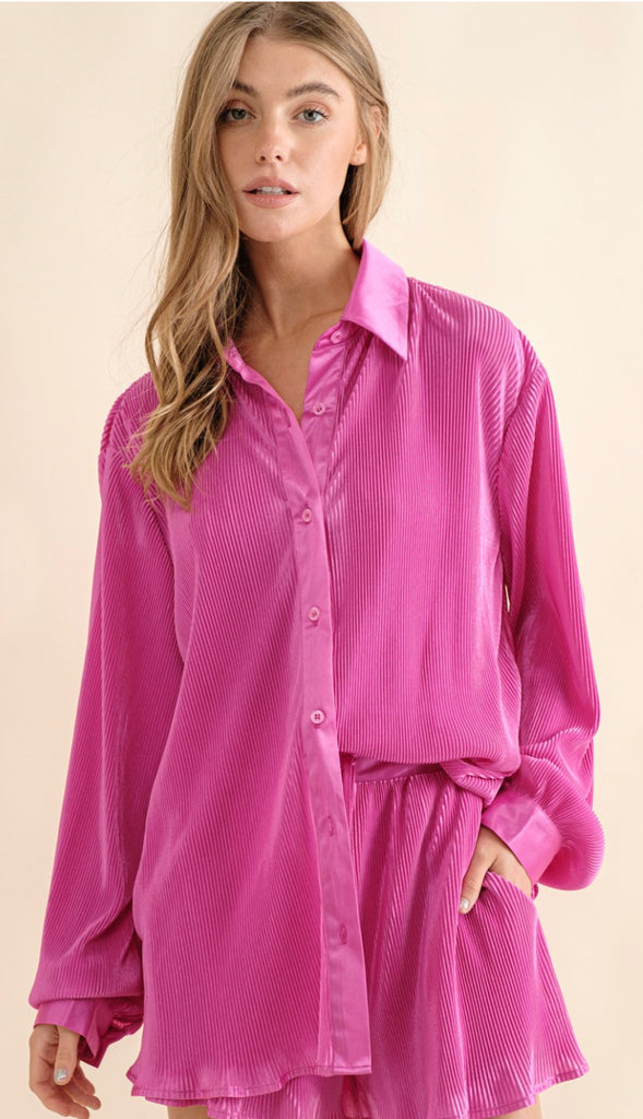 Carson Pleat Blouse Set