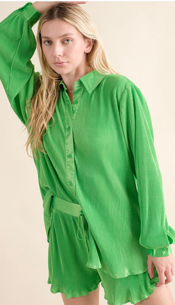Carson Pleat Blouse Set