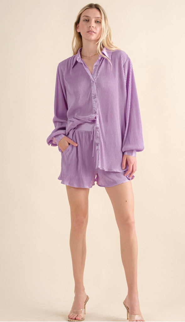 Carson Pleat Blouse Set