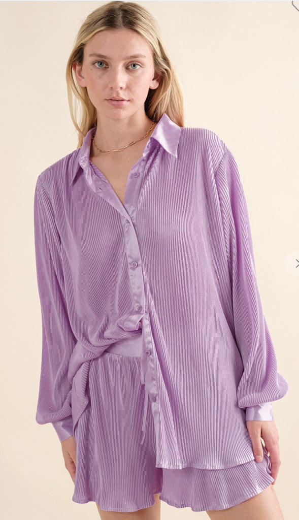 Carson Pleat Blouse Set