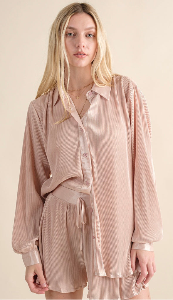 Carson Pleat Blouse Set