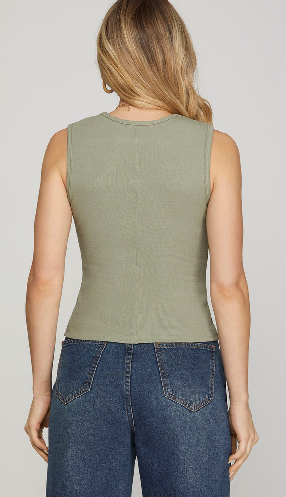 I Need It Sleeveless Ribbed Tank