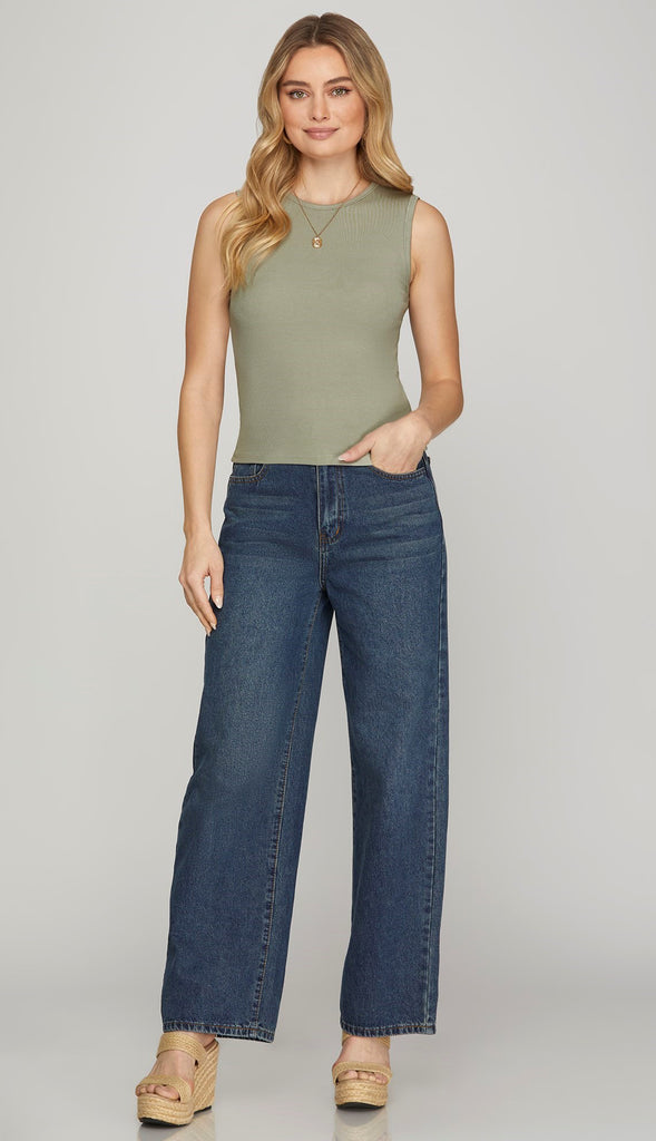 I Need It Sleeveless Ribbed Tank