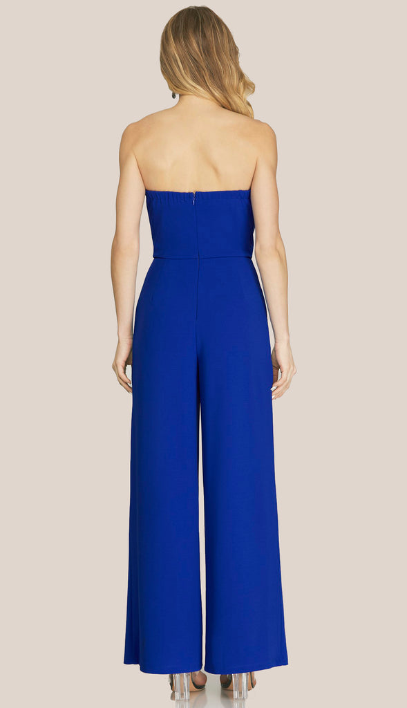 Opal Front Knot Jumpsuit- Royal Blue
