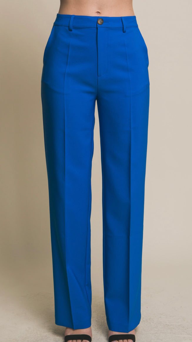 Straight Fit Stretchable Pant Royal Blue