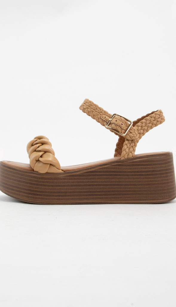 Braided Strap Platform Sandal