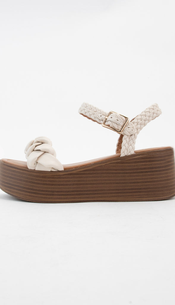 Braided Strap Platform Sandal