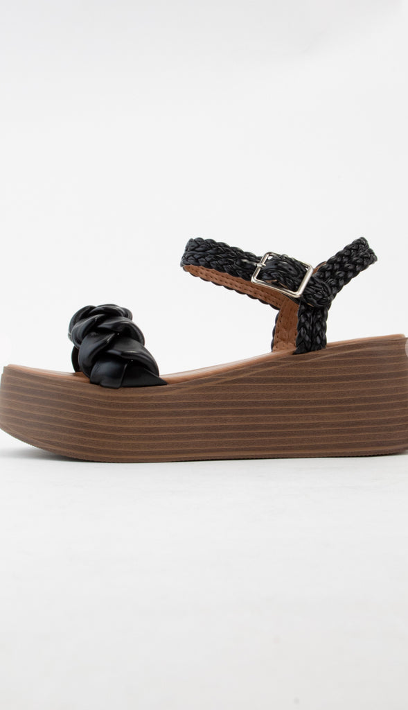 Braided Strap Platform Sandal
