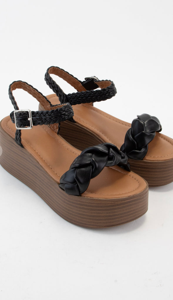 Braided Strap Platform Sandal