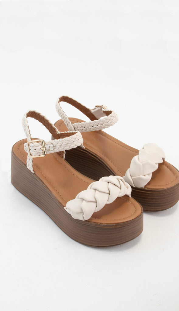 Braided Strap Platform Sandal