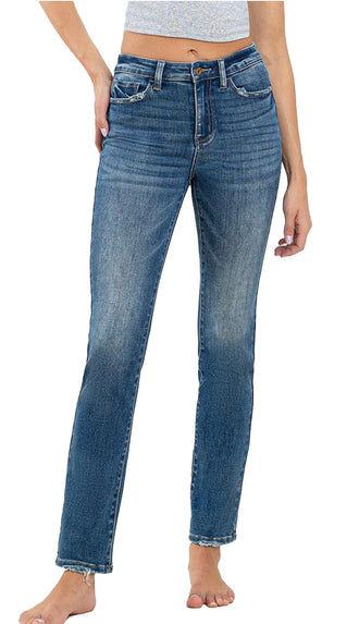 Vervet Moonlight High Rise Slim Straight Denim- Medium