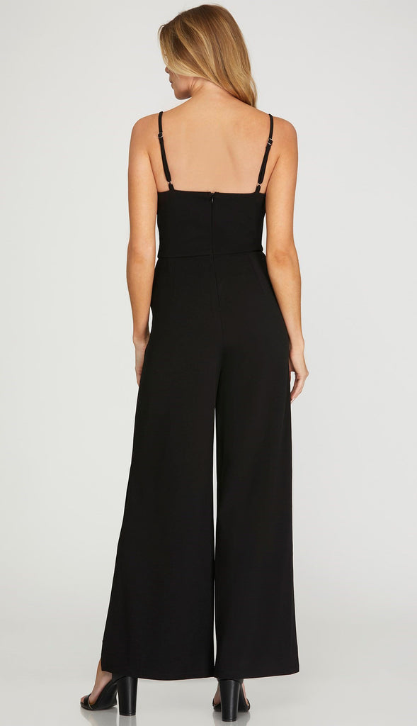 Rayne Wide Leg Jumpsuit- Black